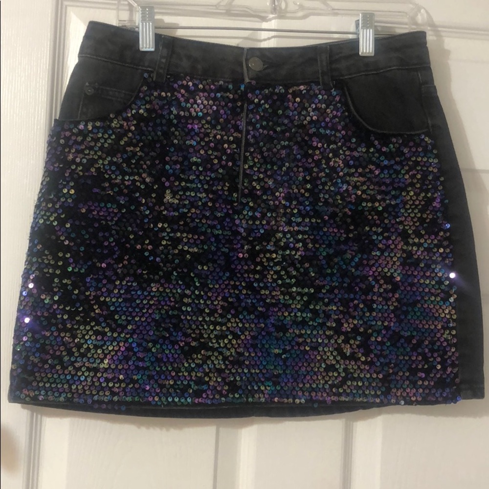 Sparkle glitter denim skirt perfect for eras tour!